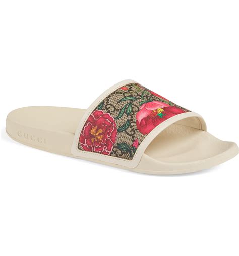 gucci slides flowers|gucci floral slides nordstrom.